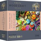 Trefl Drevené puzzle 501 - Farebné koktaily
