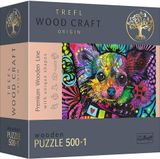 Trefl Drevené puzzle 501 - Farebné šteniatko