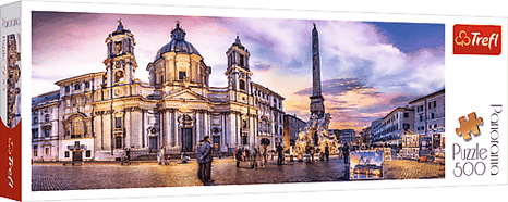 Trefl Panoramatické puzzle 500 - Piazza Navona, Rím