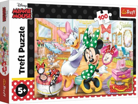 Trefl Puzzle 100 Minnie v salóne krásy Disney Minnie