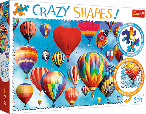 Trefl Puzzle 600 Crazy Shapes - Farebné balóny