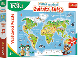 Trefl Vzdelávacie puzzle 48 dielikov - Treflíci spoznávajú zvieratá sveta CZ