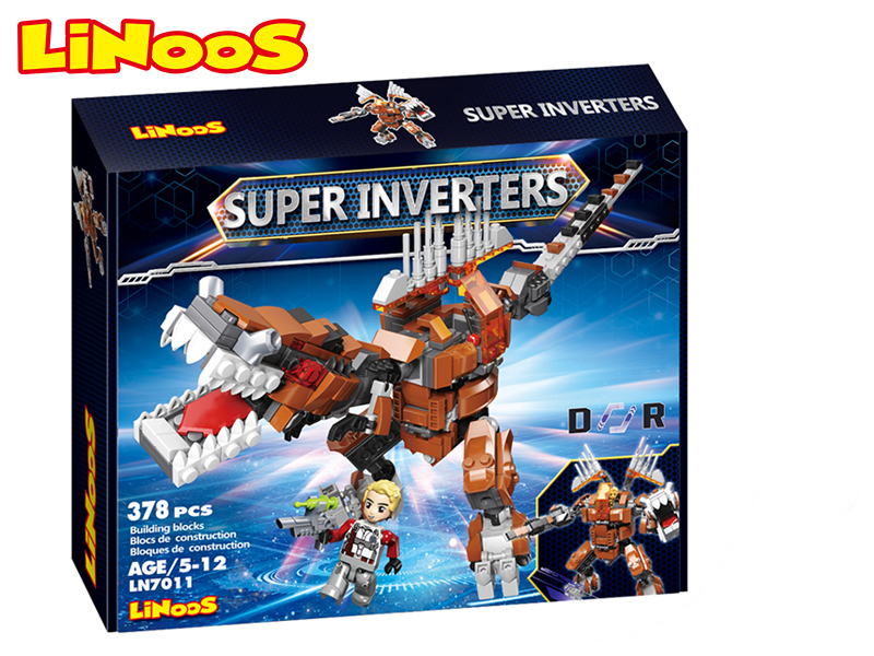Stavebnica LiNooS Super Inverters Robot Dinosaurus LN7011