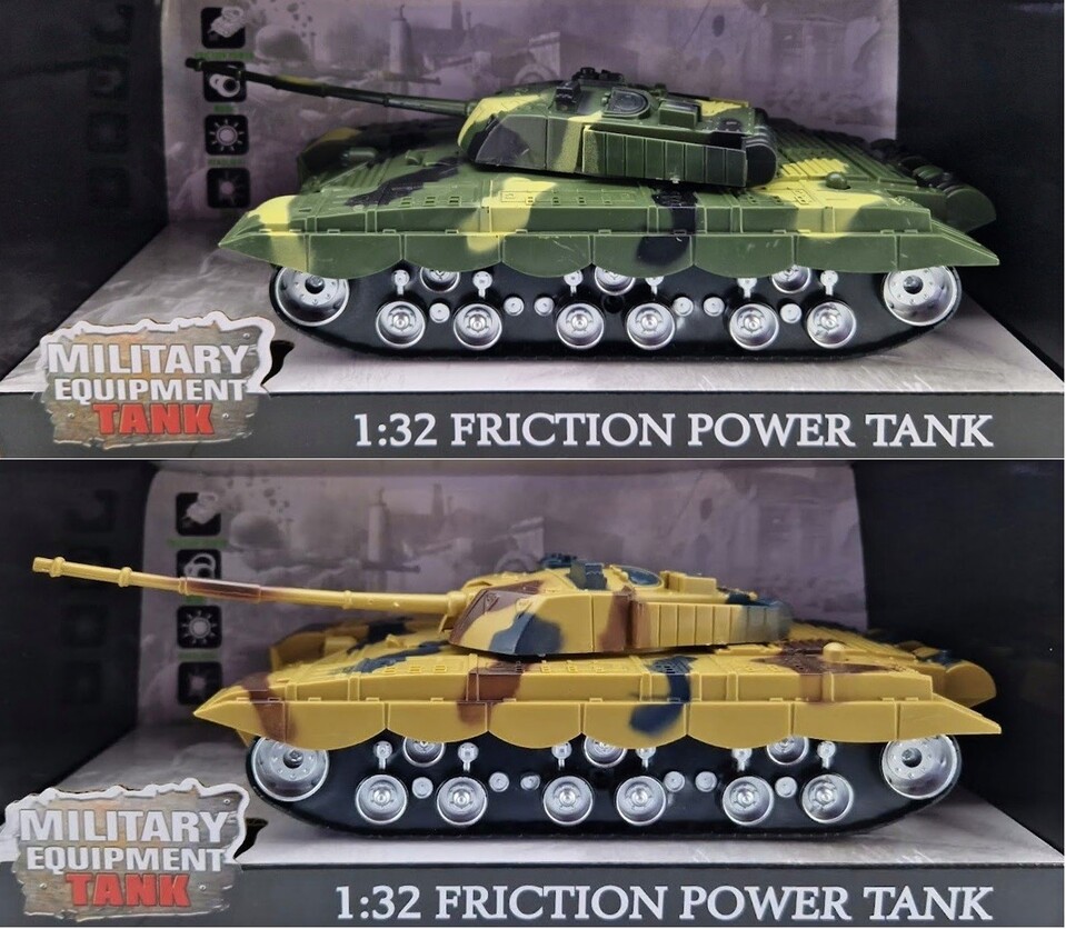 Tank s efektami 22cm 2farby - zelená