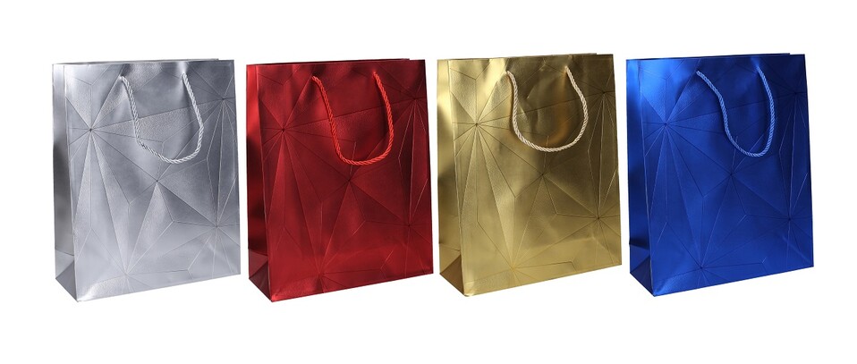 Darčeková taška 32x26x10cm - zlatá
