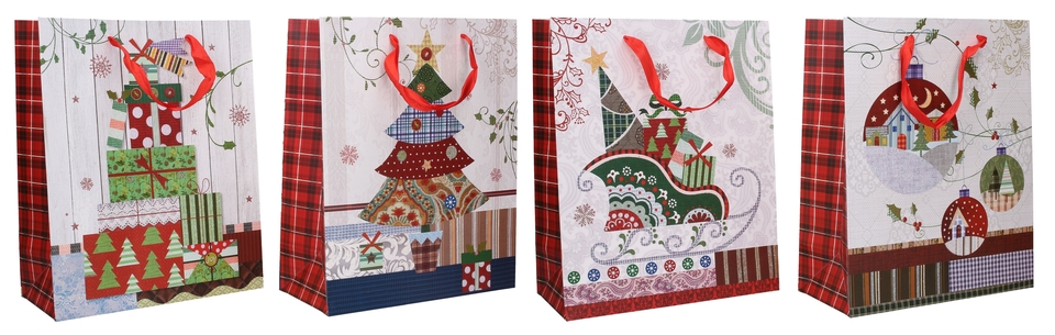 Vianočná darčeková taška 32x26x12cm