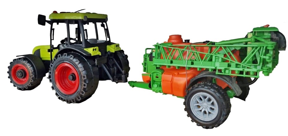 Poľnohospodársky traktor s prívesom, svetlo, zvuk, 50cm