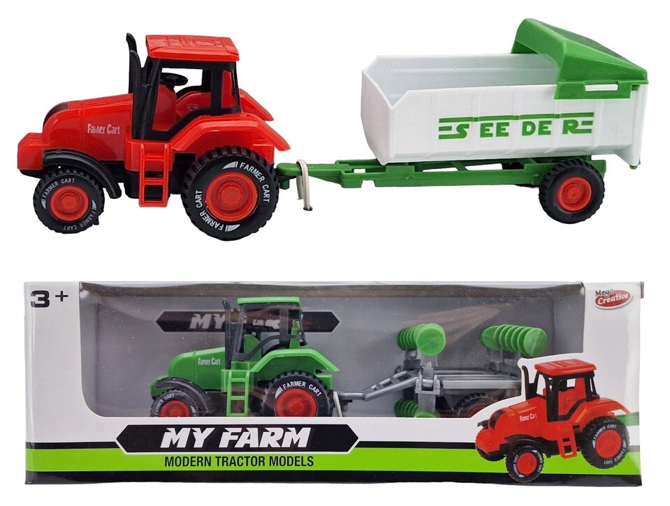 Traktor s vlečkou My Farm mix druhov 21cm - náhodné