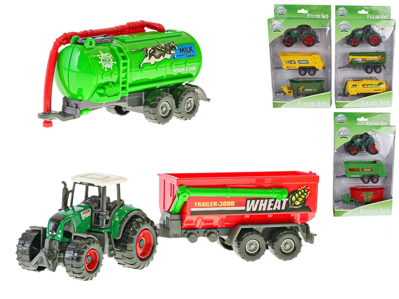 Traktor s vlečkou Farm set 3druhy - 3