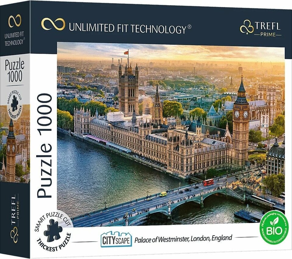 Trefl Prime Puzzle 1000 UFT - Panoráma mesta: Westminsterský palác, Londýn, Angl