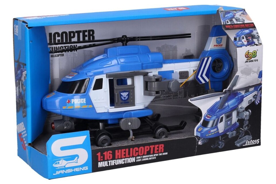 Vrtuľník policajný s efektmi 29cm