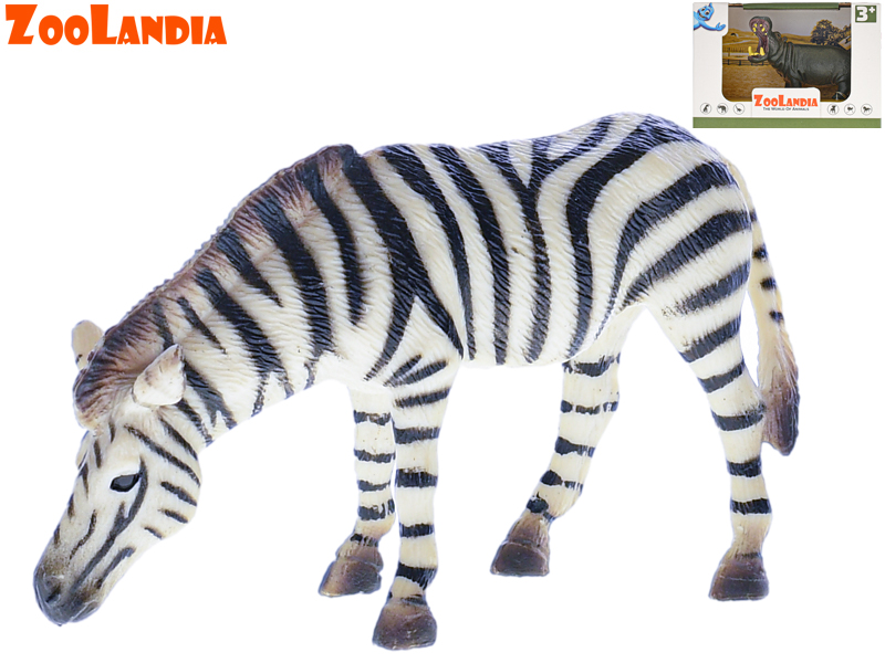 Zoolandia zebra/hroch 9,5-12cm v krabičke - náhodné